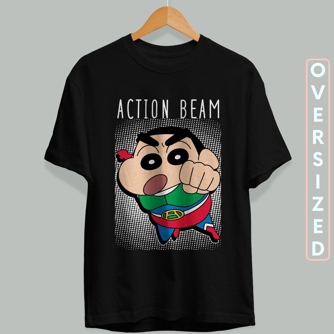 Action Beam Unisex Oversized T-Shirt #Shinchan