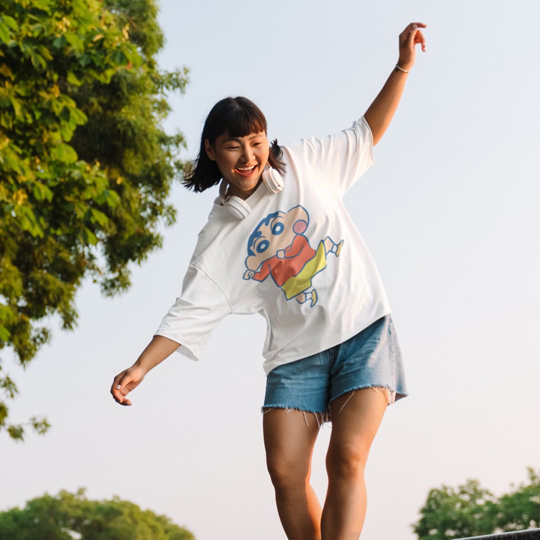 Dancing Shinchan Unisex Oversized T-Shirt #Shinchan
