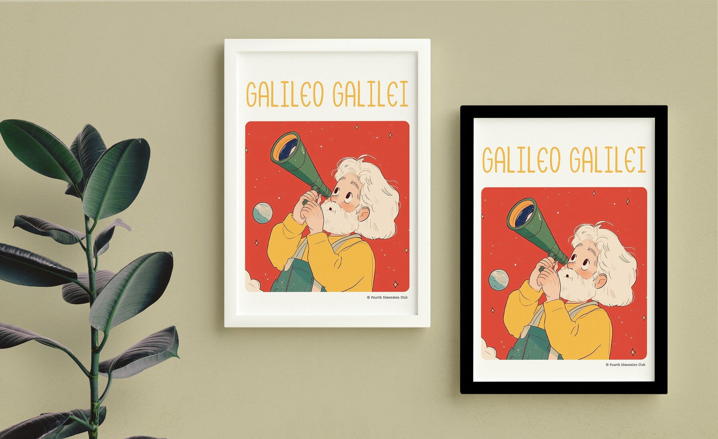 Galileo Galilei Framed Poster #GeniusDoodles