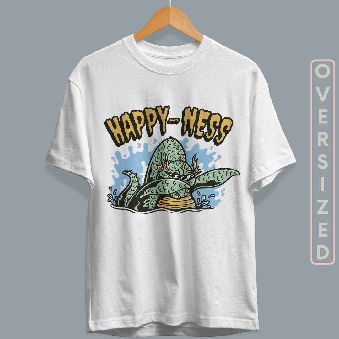 Loch Ness Dabbing Unisex Oversized T-Shirt