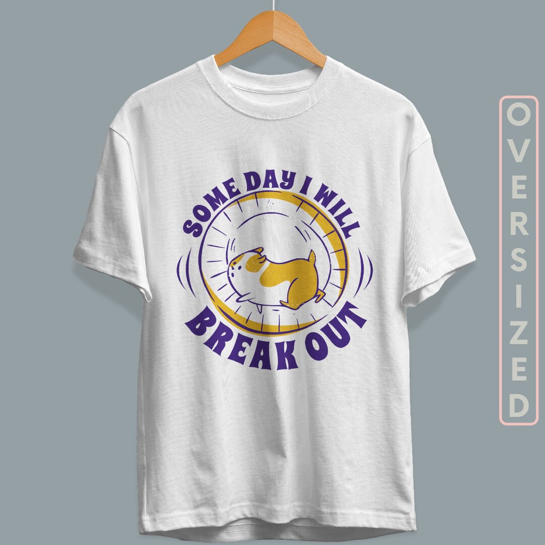 Hamster Breakout Unisex Oversized T-Shirt