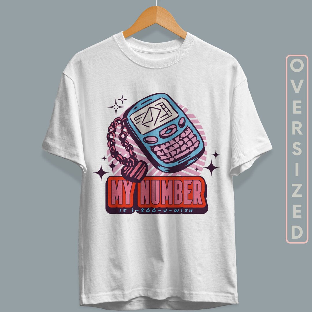 Sassy Phone Number Unisex Oversized T-Shirt