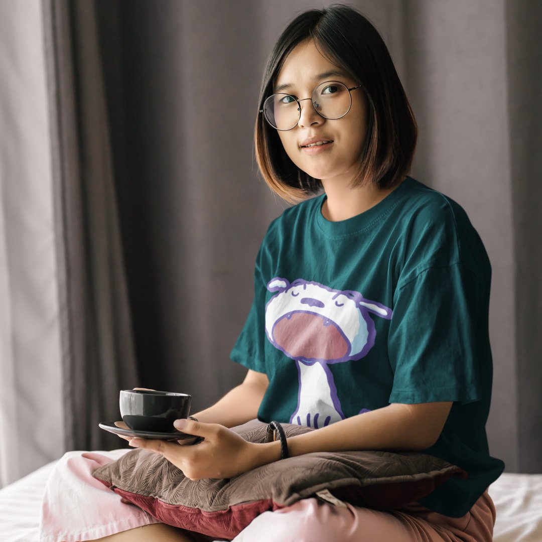 Yawning Shiro Unisex Oversized T-Shirt #Shinchan