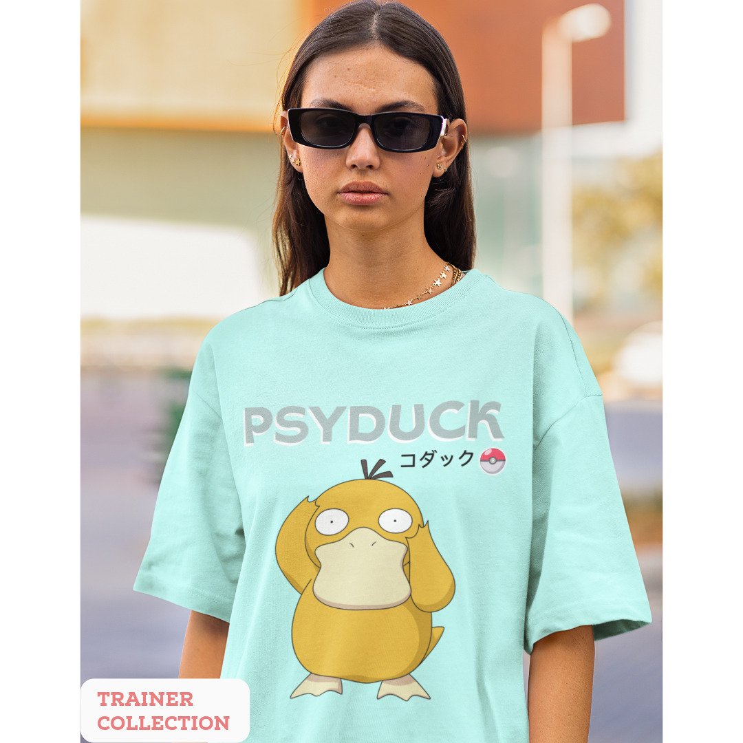 Psyduck Unisex Oversized T-Shirt #Pokémon #TrainerCollection