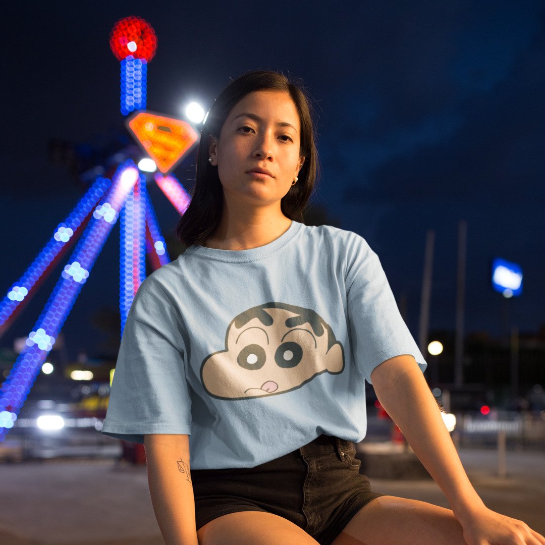 Yummy Face Unisex Oversized T-Shirt #Shinchan