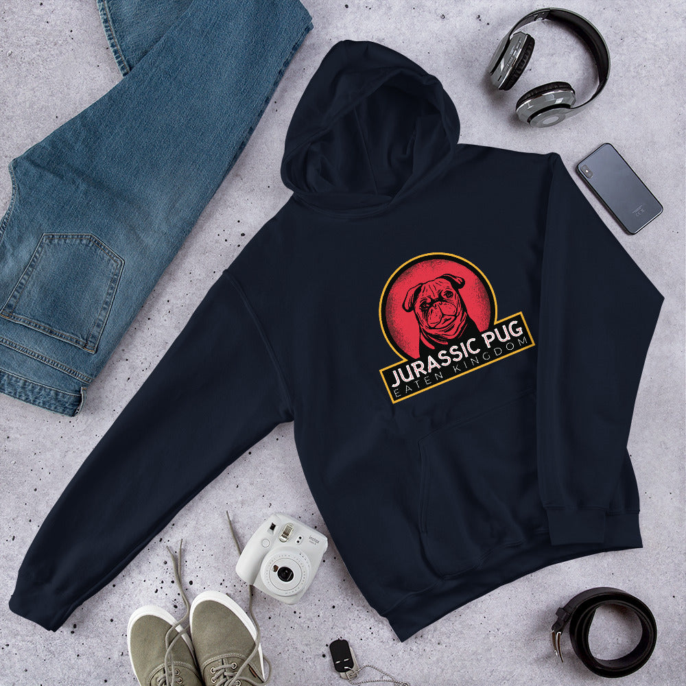 Jurassic Pug Unisex Hooded Sweatshirt