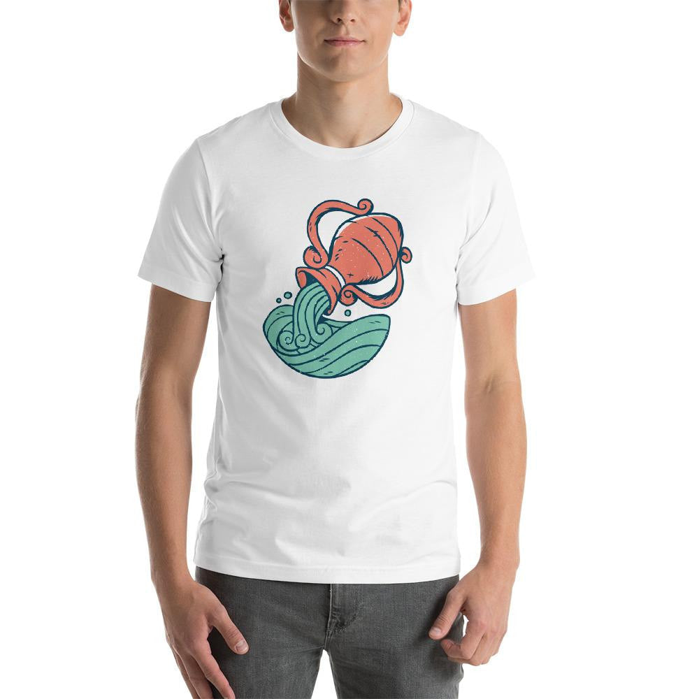 Aquarius Zodiac Half Sleeve T-Shirt