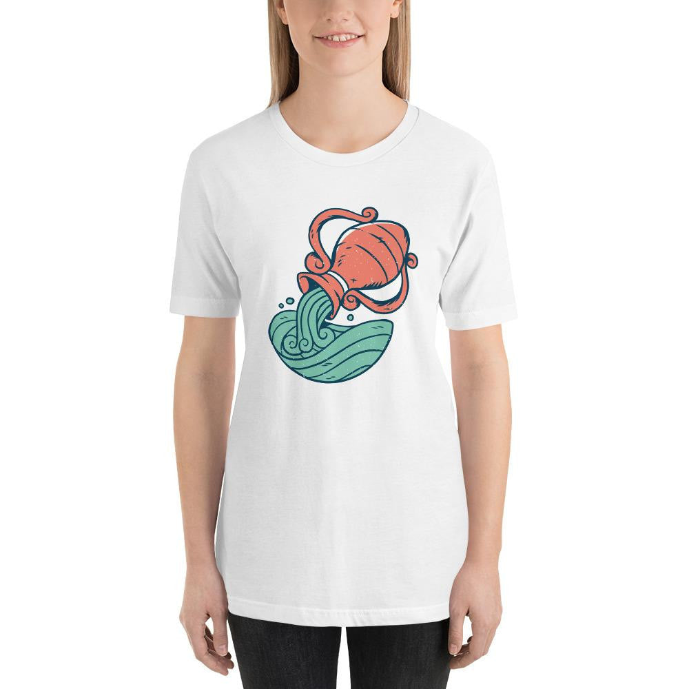 Aquarius Zodiac Half Sleeve T-Shirt