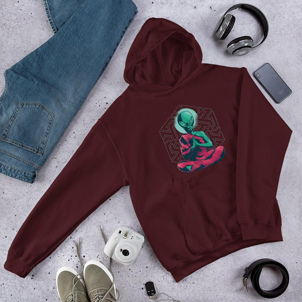 Alien Monk Unisex Hooded Sweatshirt