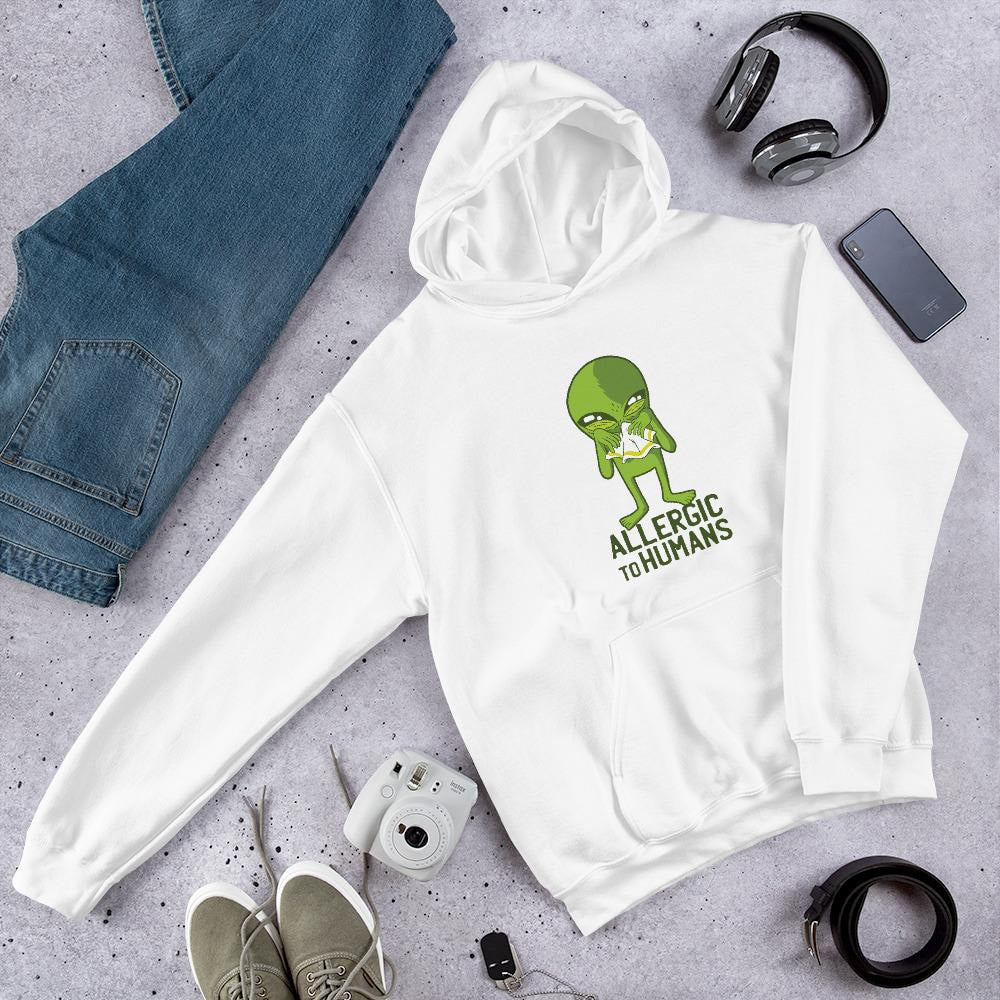 Allergic to Humans Unisex Hooded Seatshirt