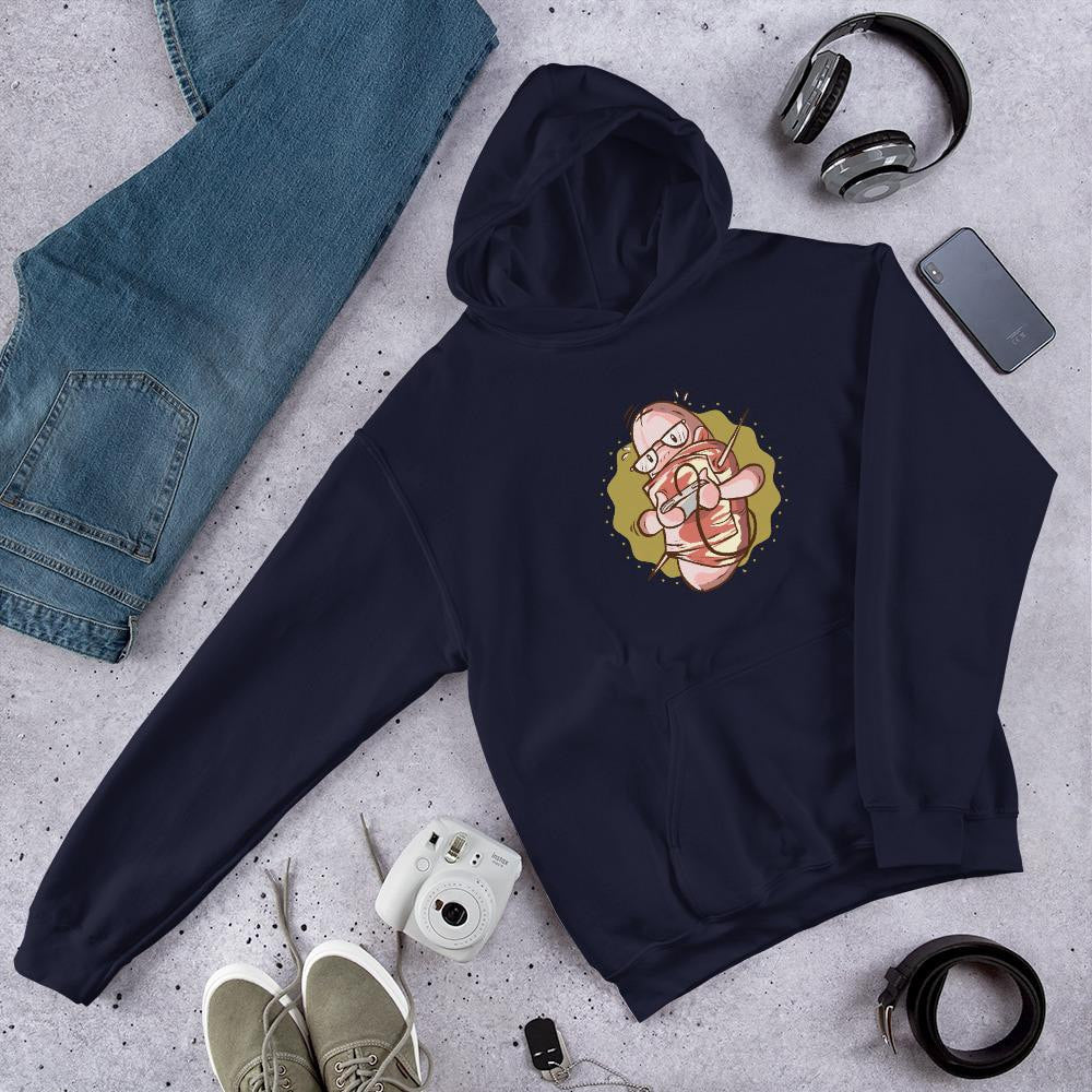Nerd Bacon Sausage Unisex Hooded Sweatshirt
