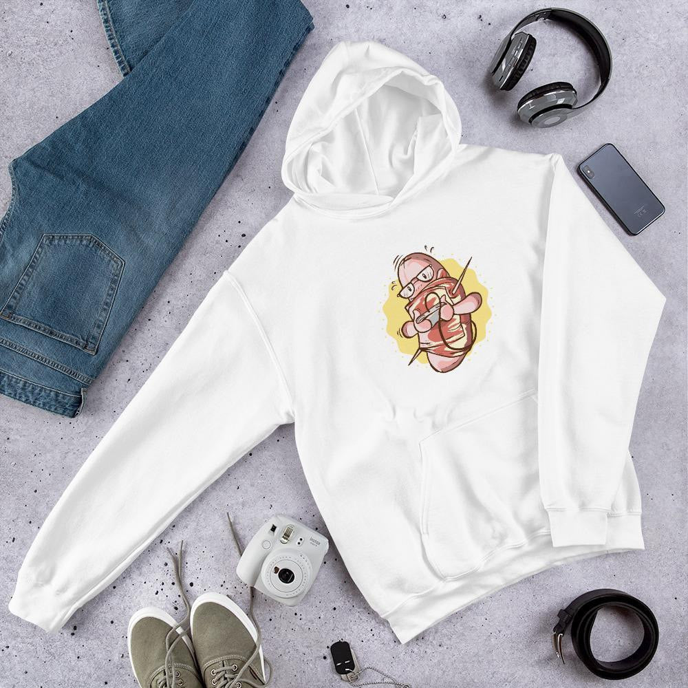 Nerd Bacon Sausage Unisex Hooded Sweatshirt