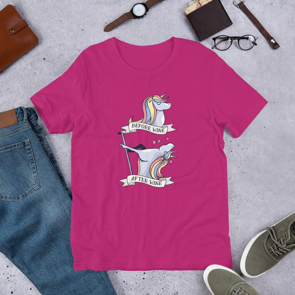 Before & After Wine Half Sleeve T-Shirt