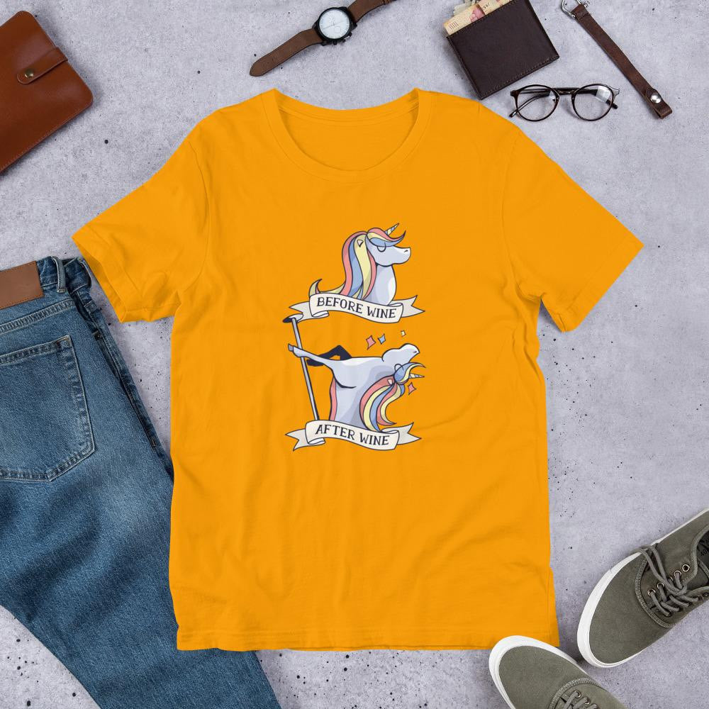 Before & After Wine Half Sleeve T-Shirt