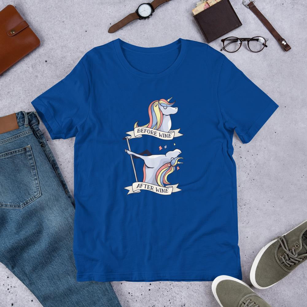 Before & After Wine Half Sleeve T-Shirt