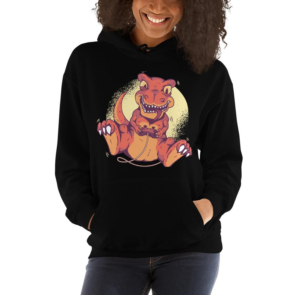 Gaming Dino Unisex Hooded Sweatshirt