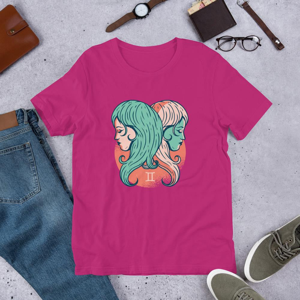 Gemini Zodiac Half Sleeve T-Shirt