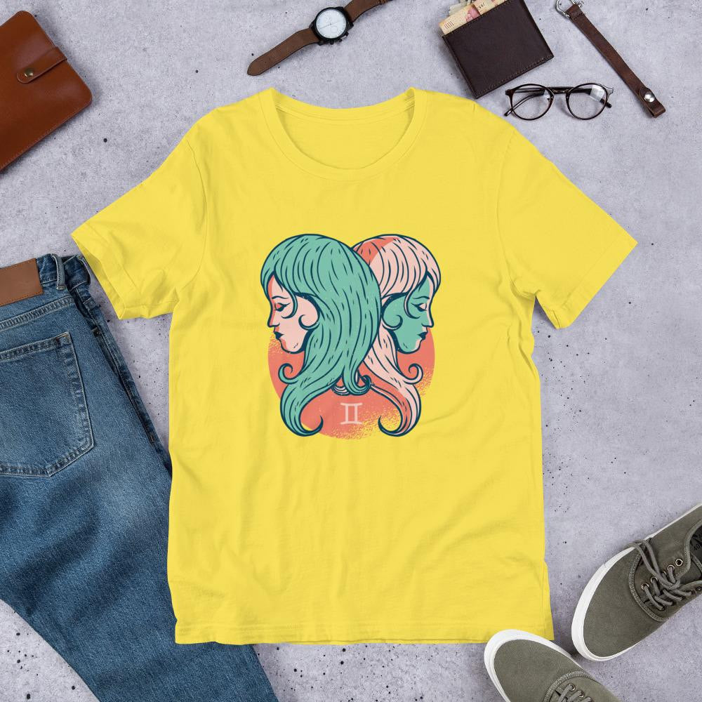 Gemini Zodiac Half Sleeve T-Shirt