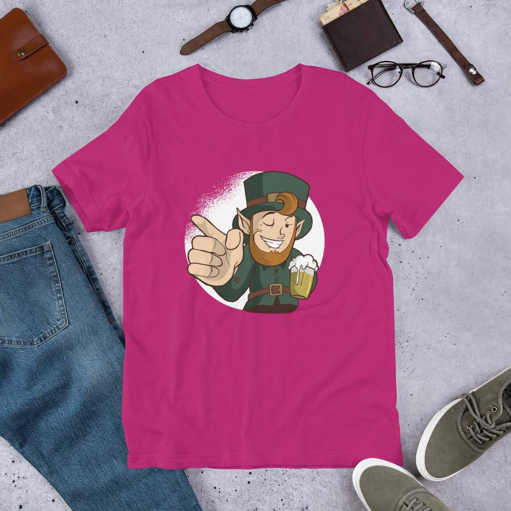 Winking Leprechaun Half Sleeve T-Shirt