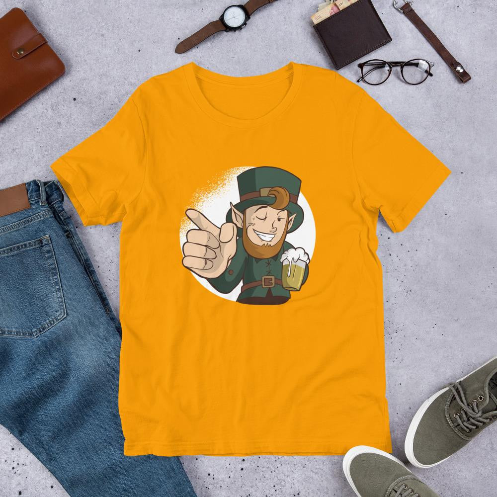 Winking Leprechaun Half Sleeve T-Shirt