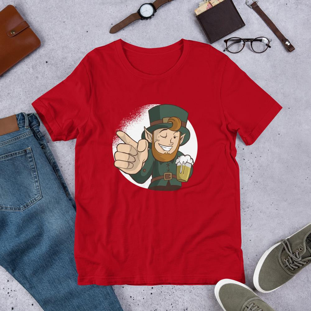Winking Leprechaun Half Sleeve T-Shirt