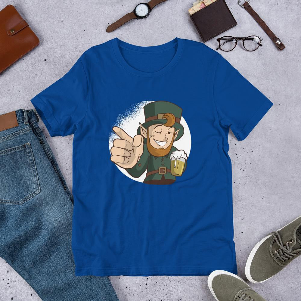 Winking Leprechaun Half Sleeve T-Shirt