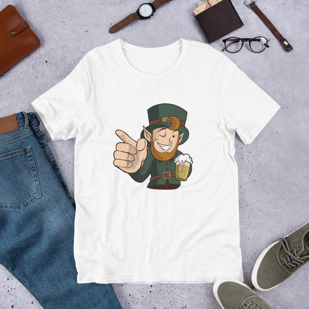 Winking Leprechaun Half Sleeve T-Shirt