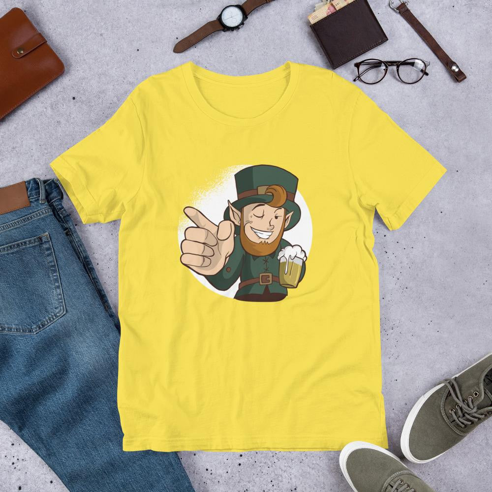Winking Leprechaun Half Sleeve T-Shirt