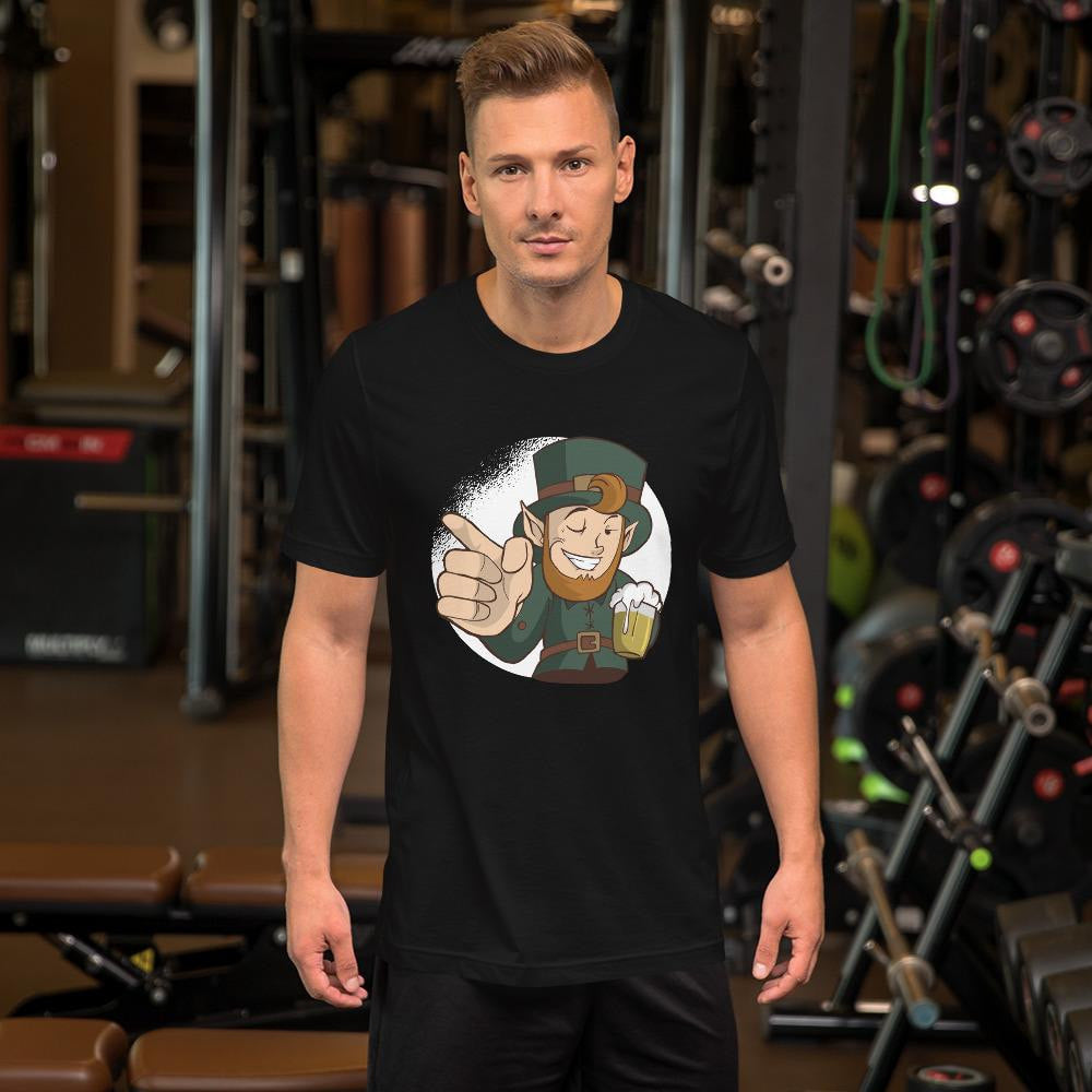 Winking Leprechaun Half Sleeve T-Shirt