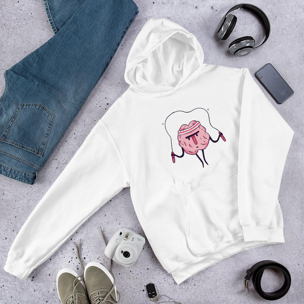 Jumping Rope Brain Unisex Hooded Sweatshirt
