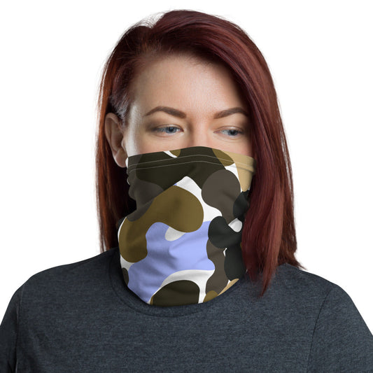 Modern Shape Pattern Neck Gaiter #Coffee