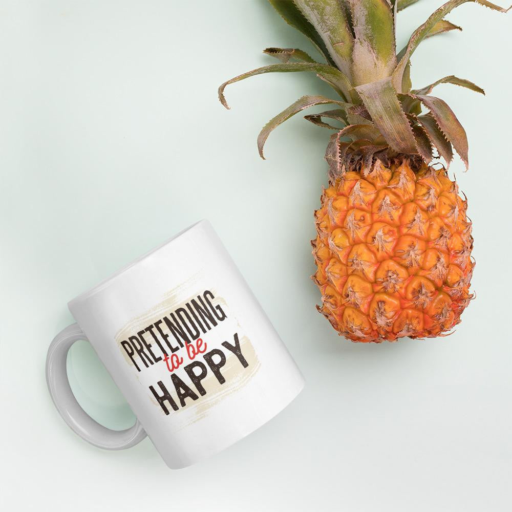 Pretending Happy Coffee Mug