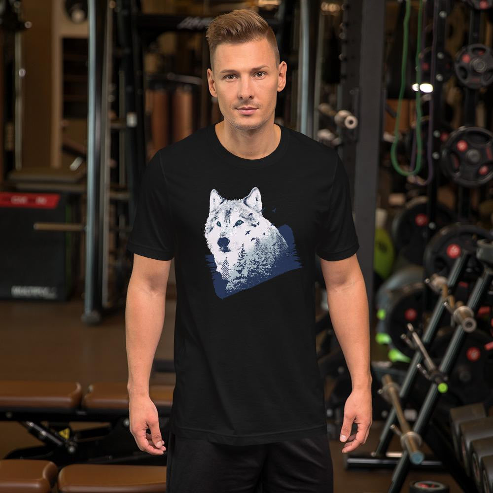 Forest Wolf Half Sleeve T-Shirt