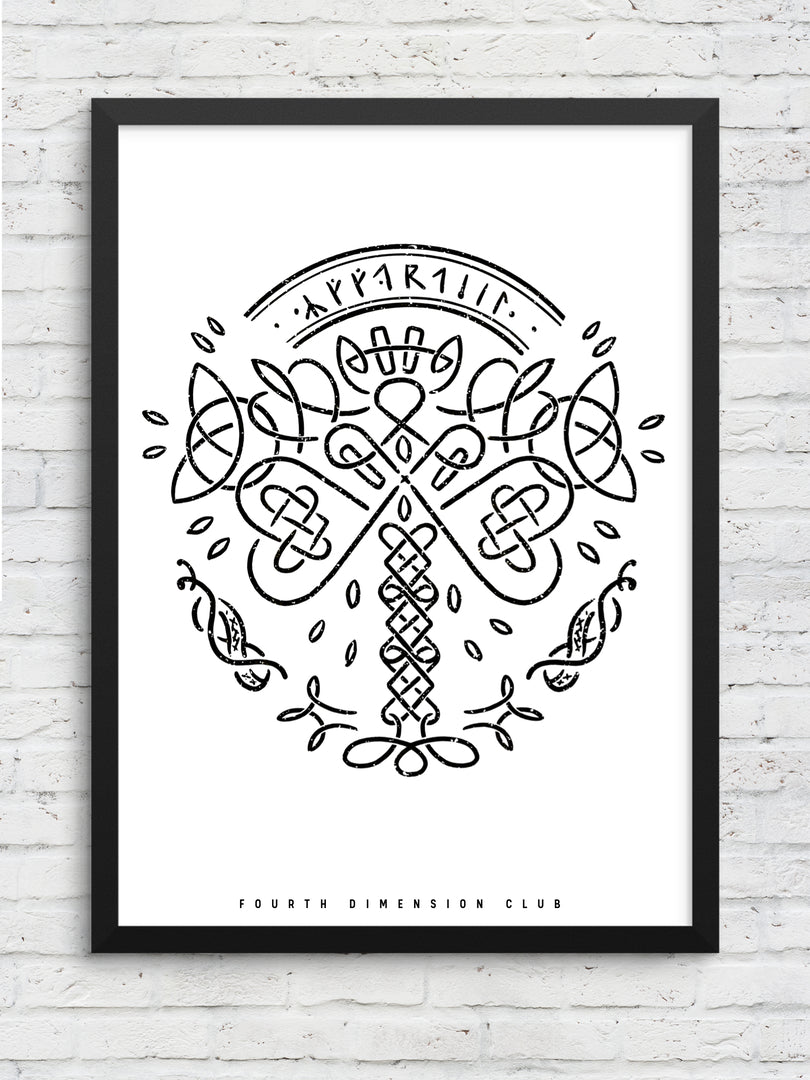 Yggdrasil Tree Framed Poster