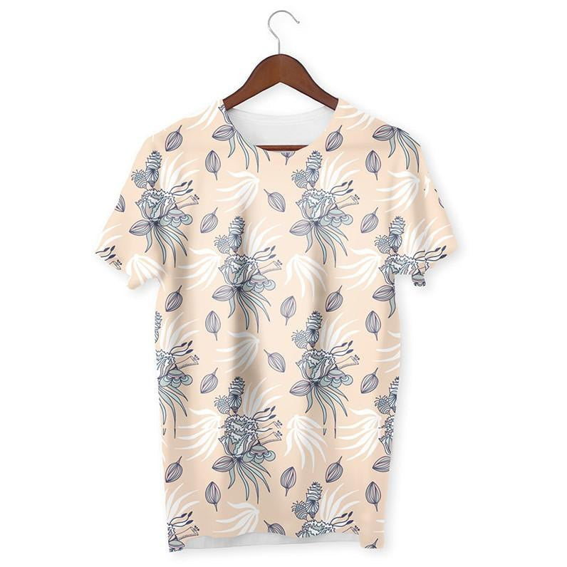 Misty Morning Floral Pattern T-Shirt #Vibrant