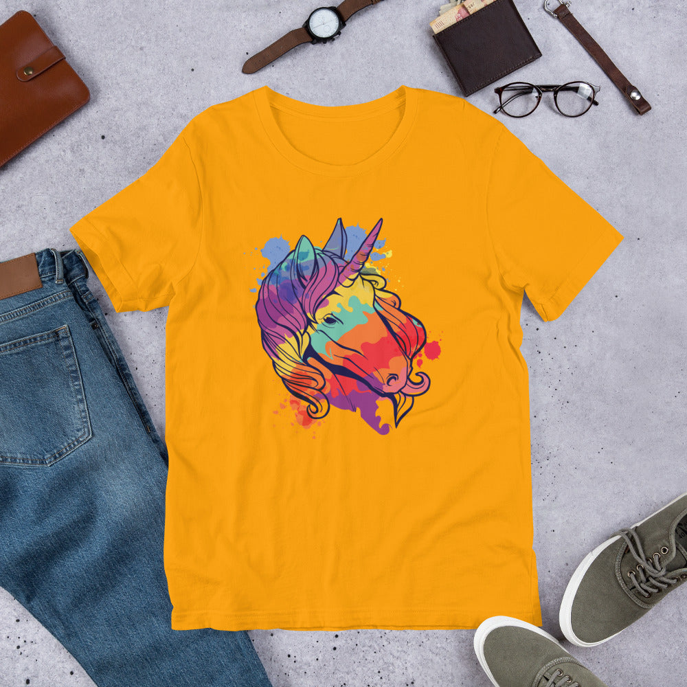Colorful Unicorn Half-Sleeve T-Shirt