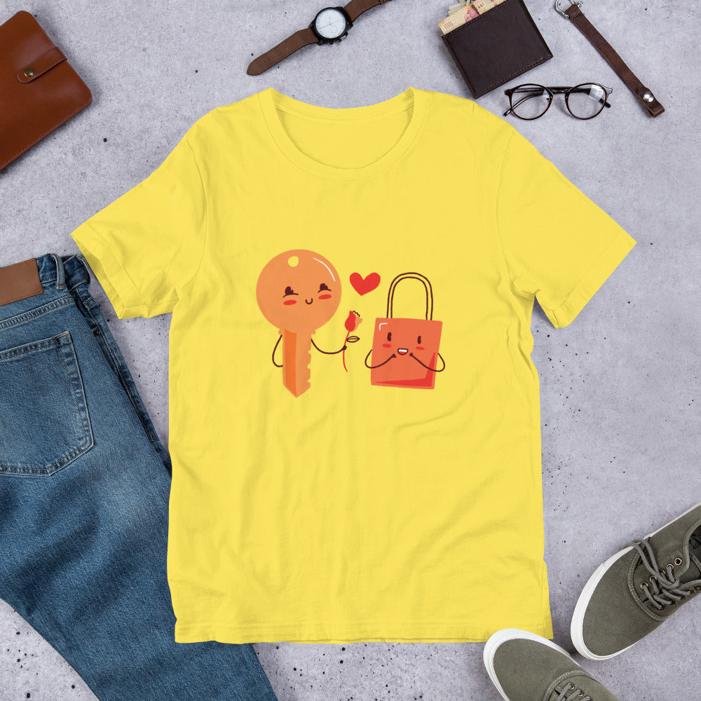 Key & Lock Love Half-Sleeve T-Shirt