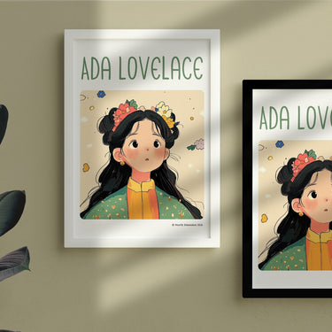 Ada Lovelace Framed Poster #GeniusDoodles