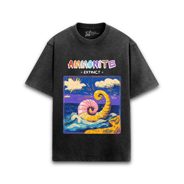 Ammonite Acid Wash Oversized T-Shirt #AncientArchives