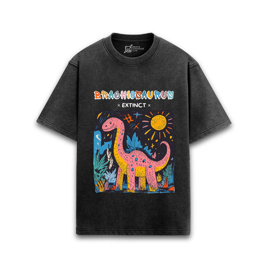 Brachiosaurus Acid Wash Oversized T-Shirt #AncientArchives