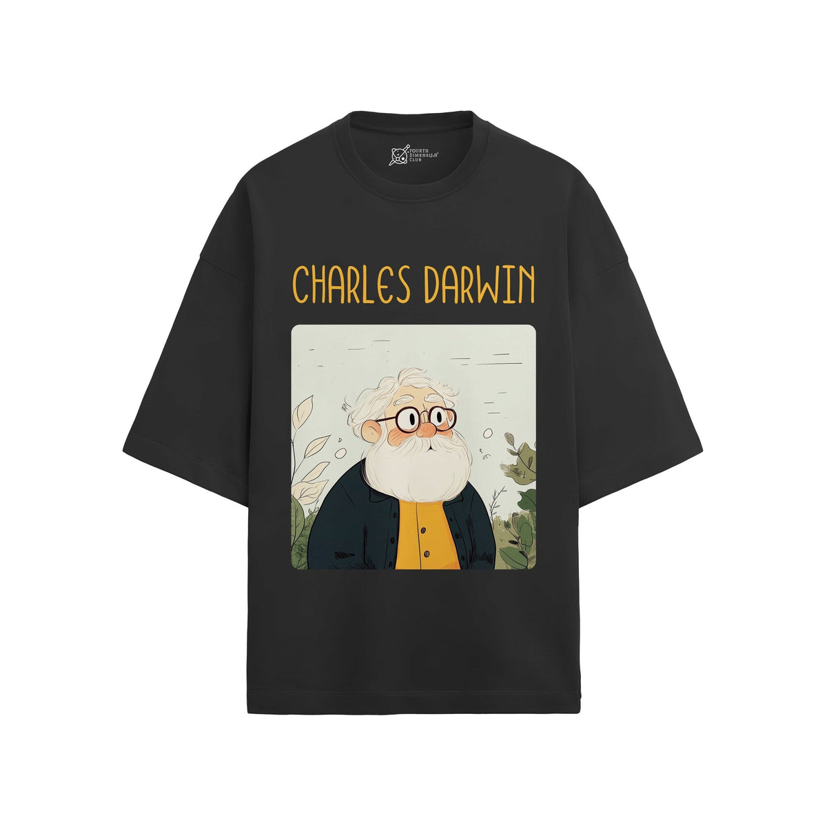 Charles Darwin Oversized French Terry T-Shirt