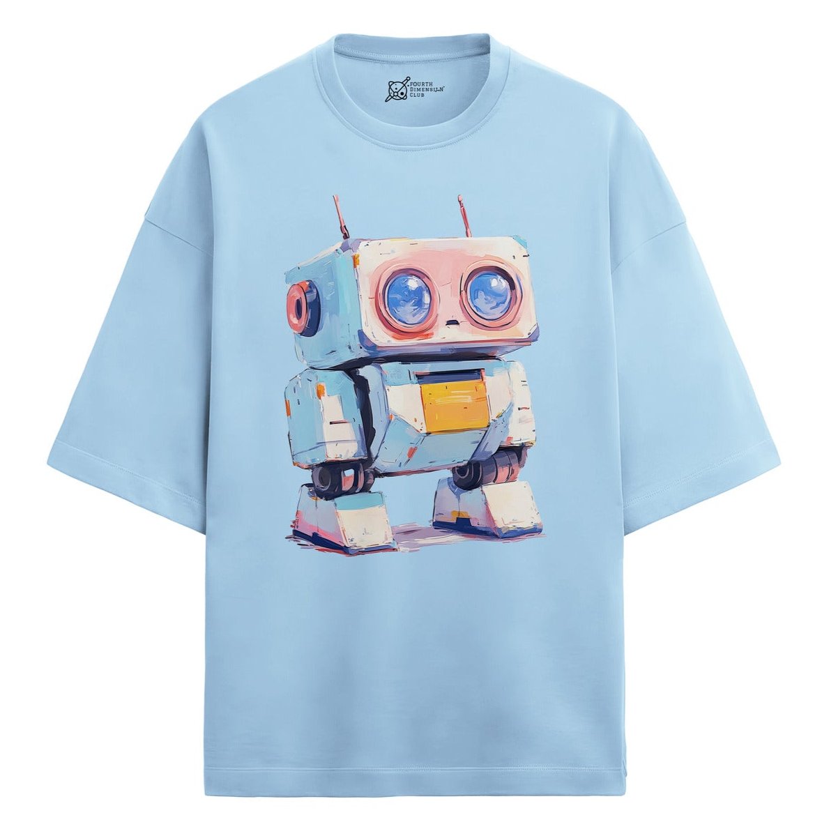 Cuddle Oversized French Terry T-Shirt — baby-blue