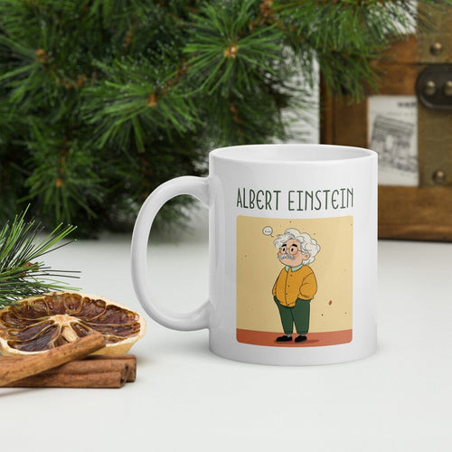 Albert Einstein Coffee Mug — front view