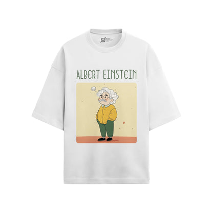 Albert Einstein Oversized French Terry T-Shirt #GeniusDoodles