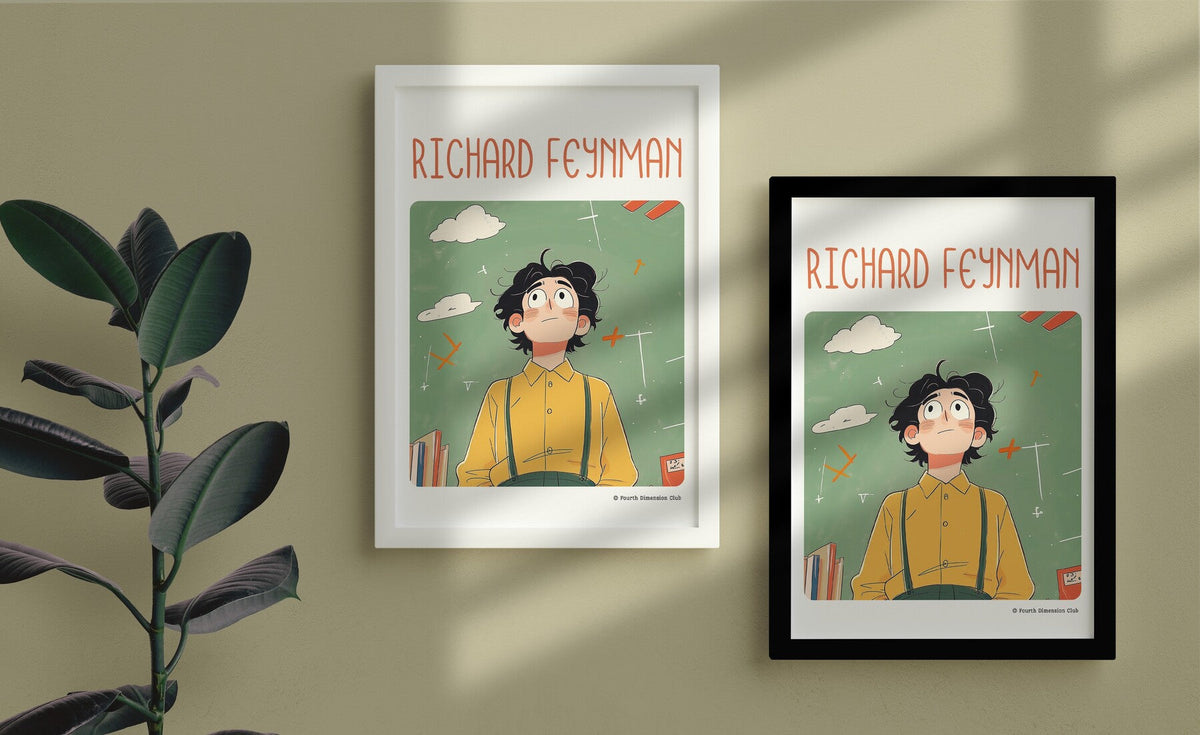 Richard Feynman Framed Poster — front view