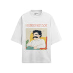 Friedrich Nietzsche Oversized French Terry T-Shirt