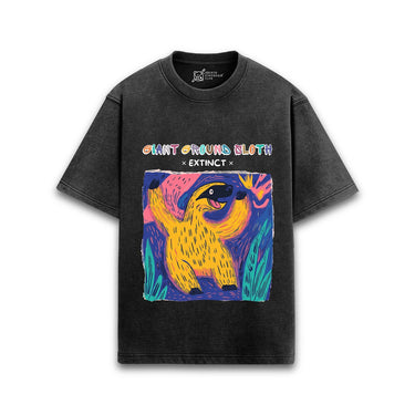 Giant Ground Sloth Acid Wash Oversized T-Shirt #AncientArchives