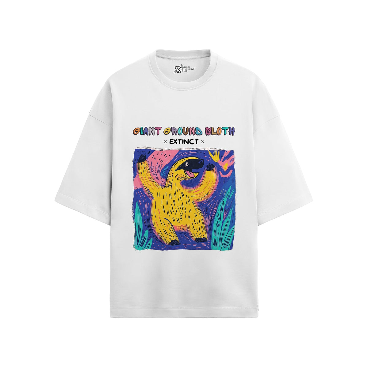 Giant Ground Sloth Oversized French Terry T-Shirt