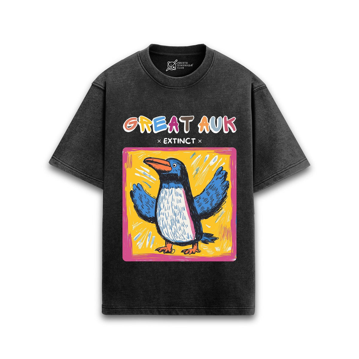 Great Auk Acid Wash Oversized T-Shirt
