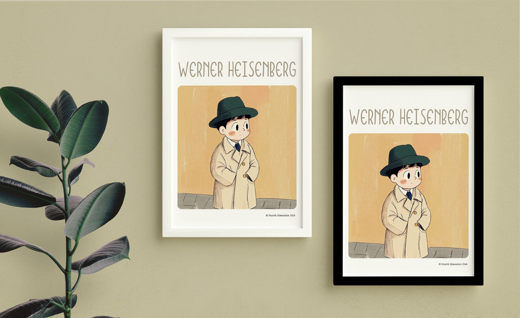 Werner Heisenberg Framed Poster — back view